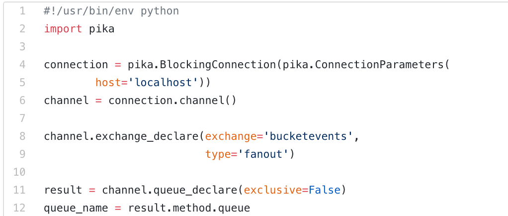 Publish Minio events via RabbitMQ
